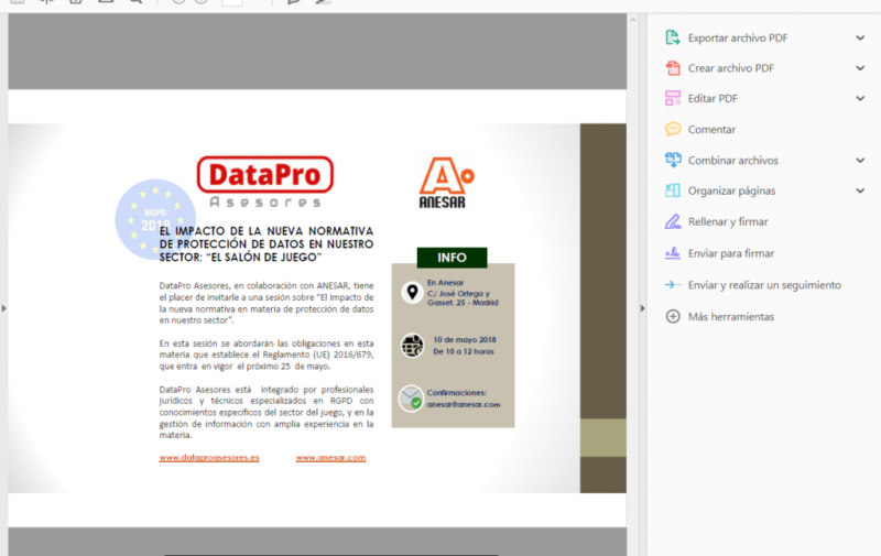 sesion datapro