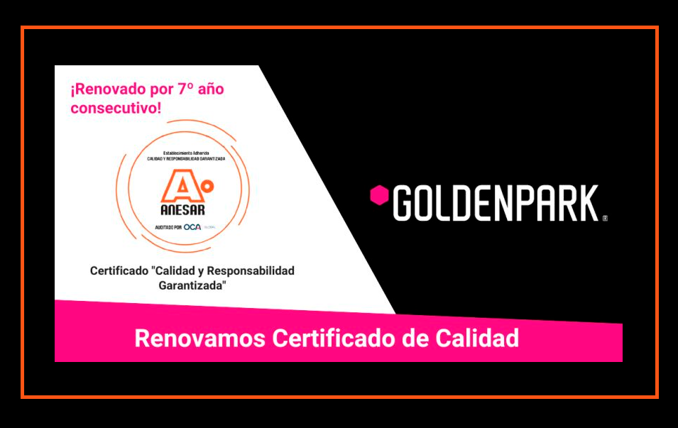Certificado de Calidad y Responsabilidad Garantizada de ANESAR